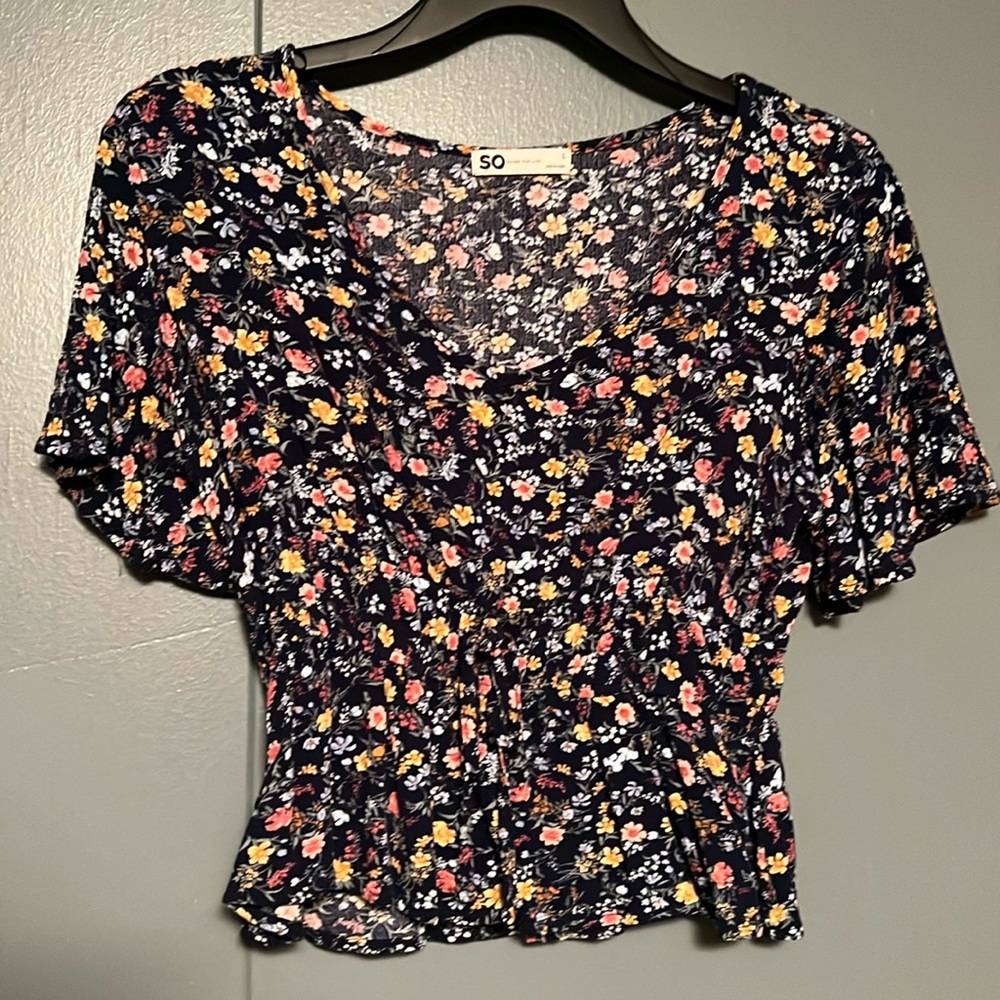 SO Flower Crop Blouse